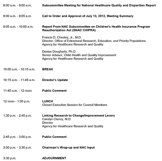 Agenda